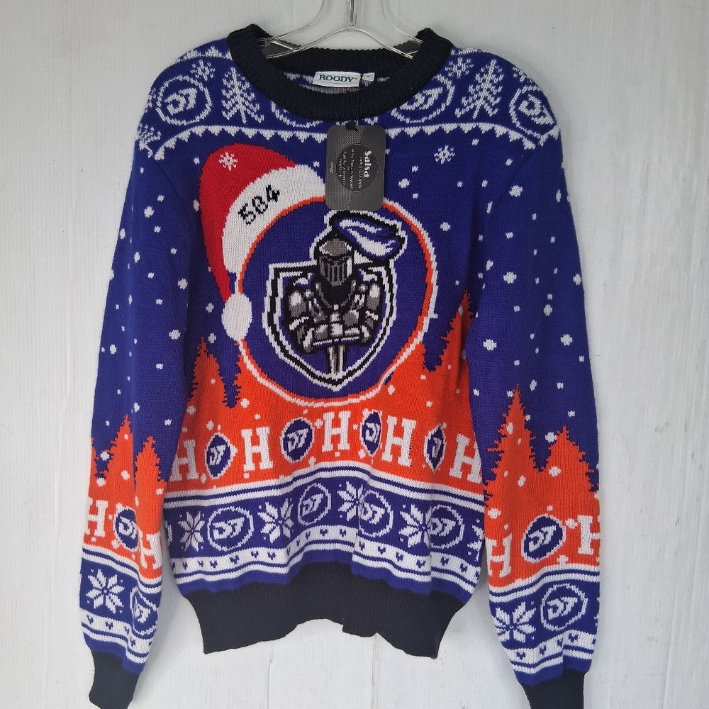 NWT Roody Christmas Sweater Mens Size S Multicolor
